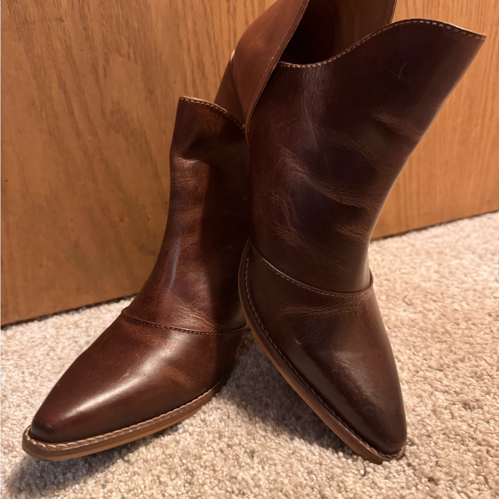 Nocona Dark Brown Heeled Boots